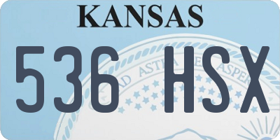 KS license plate 536HSX