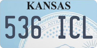 KS license plate 536ICL