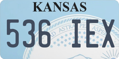 KS license plate 536IEX