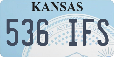 KS license plate 536IFS