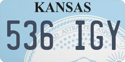 KS license plate 536IGY