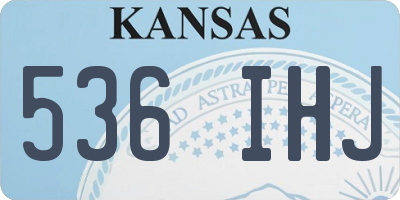 KS license plate 536IHJ