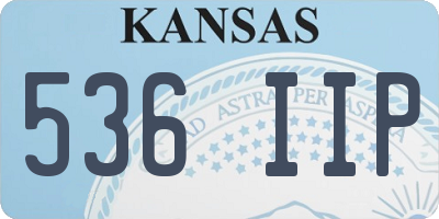 KS license plate 536IIP