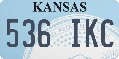 KS license plate 536IKC