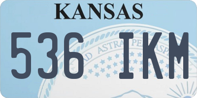 KS license plate 536IKM