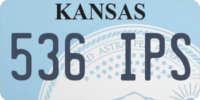 KS license plate 536IPS