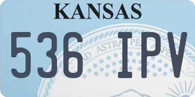 KS license plate 536IPV