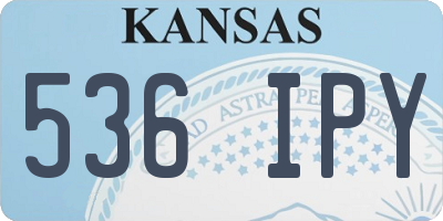 KS license plate 536IPY