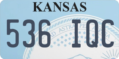 KS license plate 536IQC