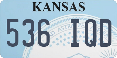 KS license plate 536IQD