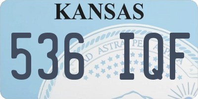 KS license plate 536IQF