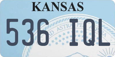 KS license plate 536IQL