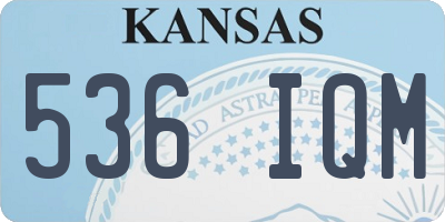 KS license plate 536IQM