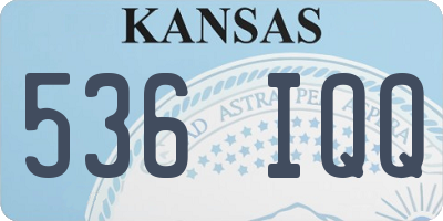 KS license plate 536IQQ