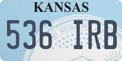 KS license plate 536IRB