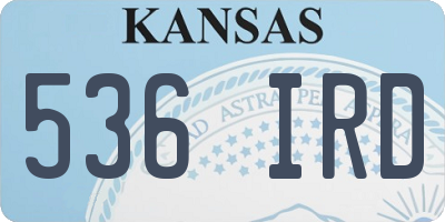 KS license plate 536IRD
