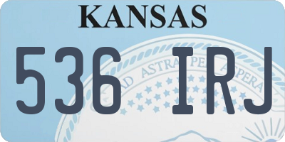 KS license plate 536IRJ
