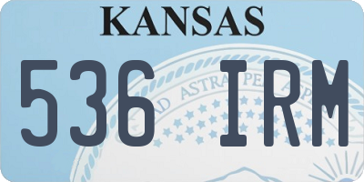 KS license plate 536IRM