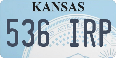 KS license plate 536IRP