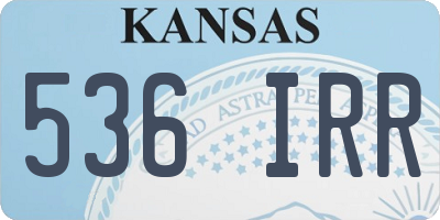 KS license plate 536IRR