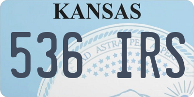 KS license plate 536IRS