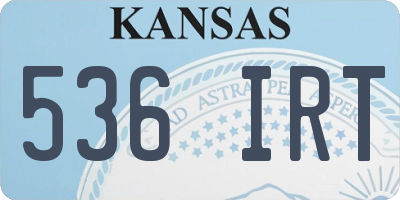 KS license plate 536IRT