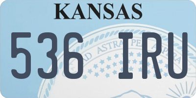 KS license plate 536IRU