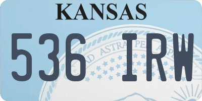 KS license plate 536IRW