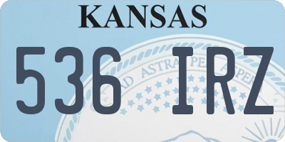 KS license plate 536IRZ