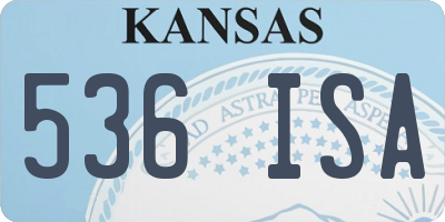 KS license plate 536ISA