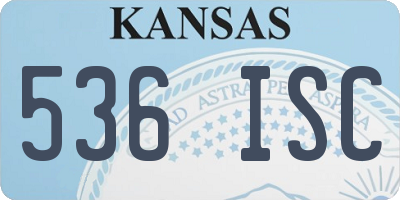 KS license plate 536ISC