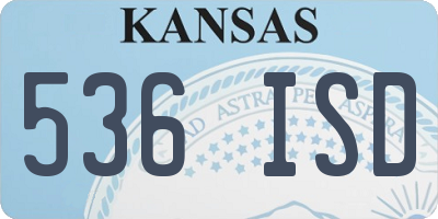 KS license plate 536ISD