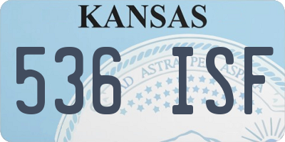 KS license plate 536ISF