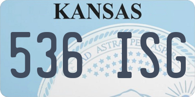 KS license plate 536ISG