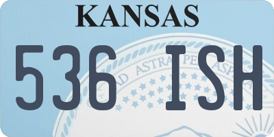 KS license plate 536ISH