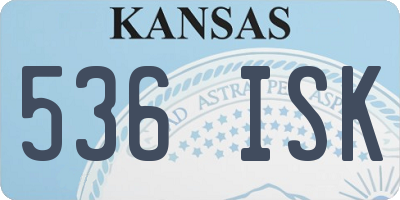 KS license plate 536ISK
