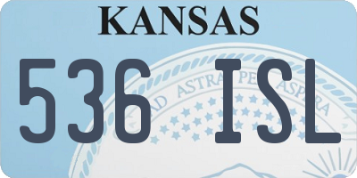KS license plate 536ISL