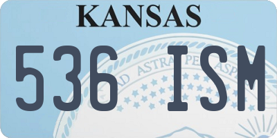 KS license plate 536ISM
