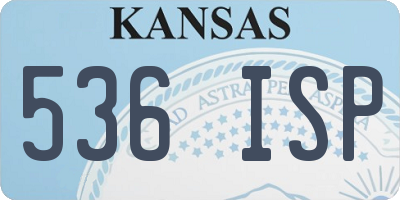 KS license plate 536ISP
