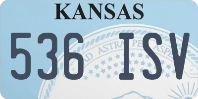 KS license plate 536ISV