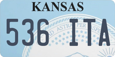 KS license plate 536ITA