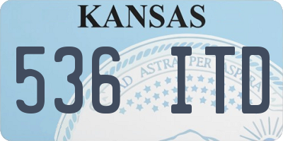 KS license plate 536ITD