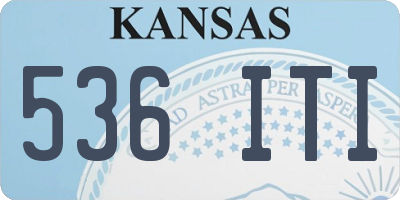 KS license plate 536ITI