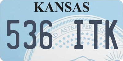 KS license plate 536ITK