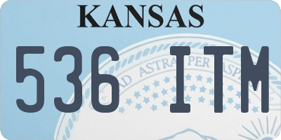 KS license plate 536ITM