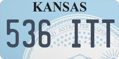 KS license plate 536ITT