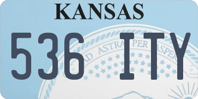 KS license plate 536ITY