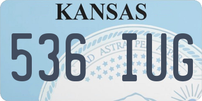 KS license plate 536IUG