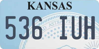 KS license plate 536IUH