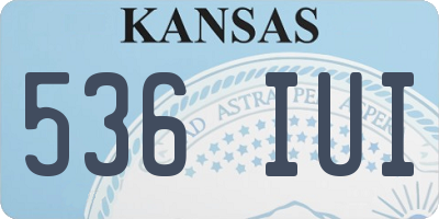 KS license plate 536IUI